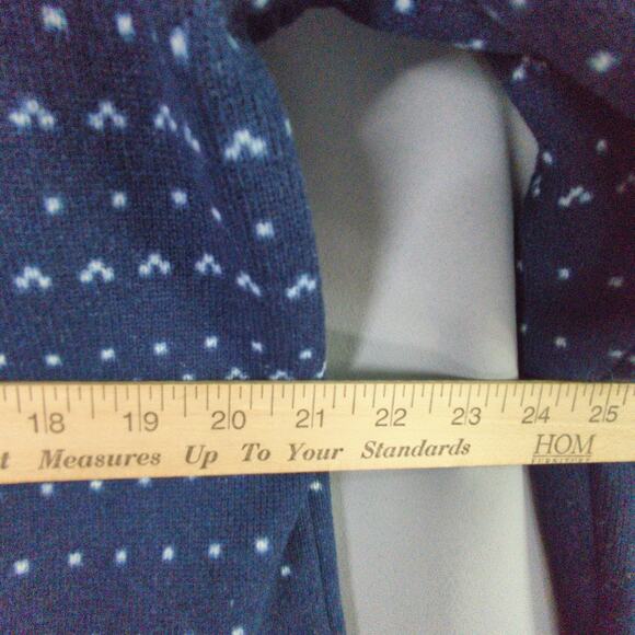 Vineyard Vines Sweater Womens M Blue Fair Isle Funnel Neckrbay - Picture 6 of 8